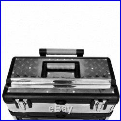 Rolling Tool Box with 2 Soft Rubber Wheels Highly Mobile Large Deep Storage