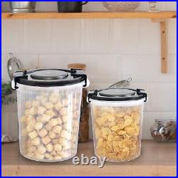 Round Heavy Duty Plastic Kitchen Food Storage Containers Airtight Clip Lock Lid