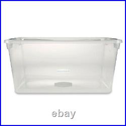 Rubbermaid Cleverstore 95 Quart Clear Plastic Storage Container & Lid, (4 Pack)