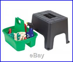 SIT, STEP & STORE Kitchen Garden Plastic Stool Storage Box Caddy Carry Handle