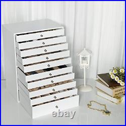 SONGMICS Extra Large Jewellery Box 10 Layer Storage Case Organizer with Drawer