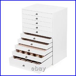 SONGMICS Extra Large Jewellery Box 10 Layer Storage Case Organizer with Drawer