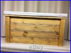STORAGE bench Ottoman Blanket chest Wooden Trunk BOX
