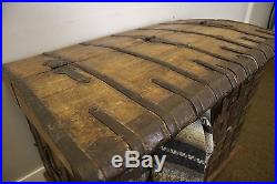 Stunning Large Asian Hardwood & Metal Blanket Box/coffer/ Storage/trunk/chest