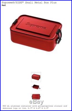 SUPREME SIGG BOTTLE LARGE & SMALL Metal Storage TINS Box Case Accessory Set Logo