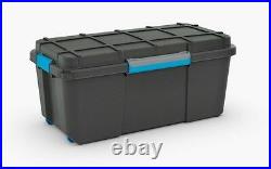 Scuba L Black 80 Ltr Water Resistant Mobile Plastic Trunk Damp Area Storage Box