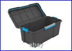 Scuba L Black 80 Ltr Water Resistant Mobile Plastic Trunk Damp Area Storage Box