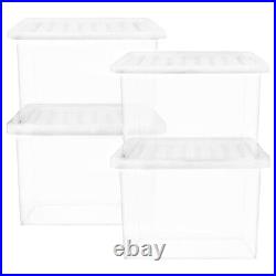 Selection Of Extra Large Transparent Home Office Storage Containers With Lids