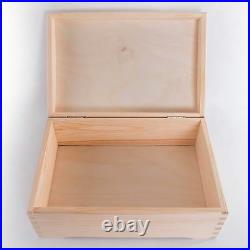 Selection of Wooden Chest Storage Boxes / Plain Wood / Small & Large Trunk Box