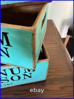 Set Of 5 Vintage Style Waxed Wooden Boxes Fortnum & Mason