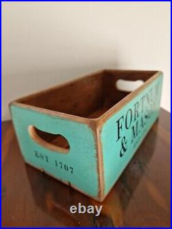 Set Of 5 Vintage Style Waxed Wooden Boxes Fortnum & Mason Shabby Chic