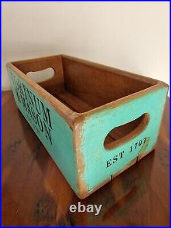 Set Of 5 Vintage Style Waxed Wooden Boxes Fortnum & Mason Shabby Chic