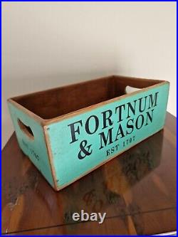 Set Of 5 Vintage Style Waxed Wooden Boxes Fortnum & Mason Shabby Chic