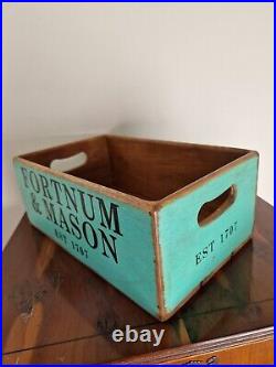 Set Of 5 Vintage Style Waxed Wooden Boxes Fortnum & Mason Shabby Chic