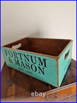 Set Of 5 Vintage Style Waxed Wooden Boxes Fortnum & Mason Shabby Chic