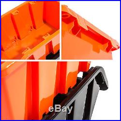 Set of 120 XXL extra large orange plastic storage bin IN-Box, size 6