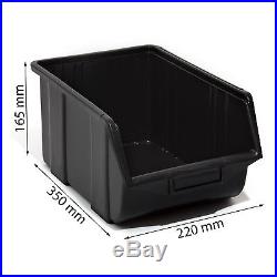 Set of 120 black large ECO-Box storage bin 35 x 22 x 16.5 cm, size 3
