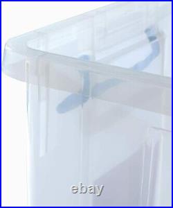 Set of 20 Extra Large XL Clear 130L Plastic Storage Container Boxes Tub 79x58x69
