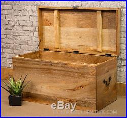 Solid Natural Mango Wood Mantis Dowry Chest Trunk Toy Box Storage Box Large SZ4
