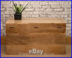 Solid Natural Mango Wood Mantis Dowry Chest Trunk Toy Box Storage Box Large SZ4