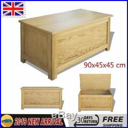 Solid Oak Large Storage Box Wooden Chest Trunk Toys Clothes Organiser Storing