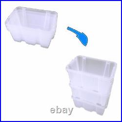 Stackable Storage Boxes Without Lids / Plastic / Clear Single Item