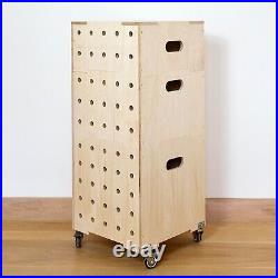 Stacking Plywood Crates Storage Solution Set of Three