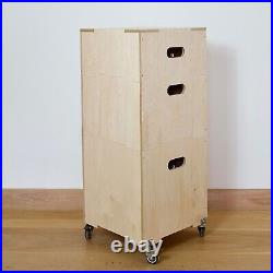 Stacking Plywood Crates Storage Solution Set of Three