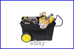 Stanley Tool Chest Plastic Box with Wheels Handle Storage Organiser Robust Large