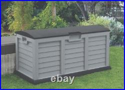 Starplast XL Plastic Garden Storage Box Grey Chest Waterproof Shed