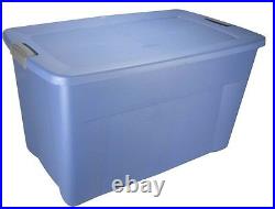 Sterilite 19453V04 35 Gallon Storage Tote Box withLatching Container Lid (4 Pack)