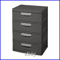Sterilite 4-Drawer Cabinet Gray New