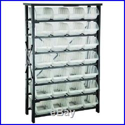 Storage Bin Rack With 28 Large Bins Black 381005