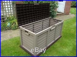 Storage Box Large Patio Garden Tools Outdoor Wheelie Bins Shed Keter 390 Litre