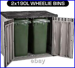 Storage Box Shed Bin Store Outdoor & Indoor Garden Front Access 842L Toomax