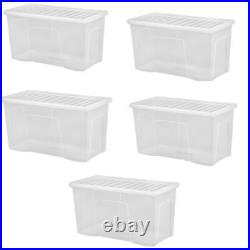 Storage Box With Lid Wham 110L 5 Pack