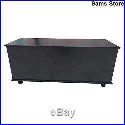 Storage Chest Trunk Large Wooden Ottoman Toy Box Black Home Furniture Bedroom