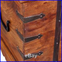 Storage Chest Wooden Trunk Box Coffee Table Side Table Solid Large Capacity NEW