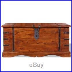 Storage Chest Wooden Trunk Box Coffee Table Side Table Solid Large Capacity NEW