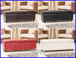 Storage Ottoman Bench Large Leather Seating Chest Box Trunk Seat in 4 Colours