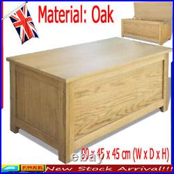 Storage Ottoman Chest Toy Box Bedroom Bedding Blanket Trunk Bench Wood Large