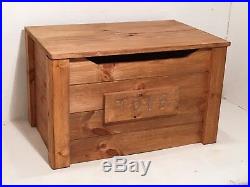 Storage Toy Box Personalised Wideboy Wooden Trunk Chest Ottoman