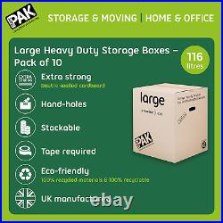 StorePAK Heavy Duty Large Storage Boxes / Strong Moving Box, 107 Litres H540 x