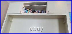 Studybed LARGE DOUBLE WITH SEPARATE TOP BOX STORAGE CUPBOARD in WHITE IVORY