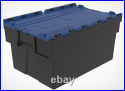 Super Strong Colour Coded Lidded Container/Storage Box 10 x 56 Litre