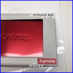 Supreme SIGG Red Metal Logo Accessories Storage Box Large SS18 NEW