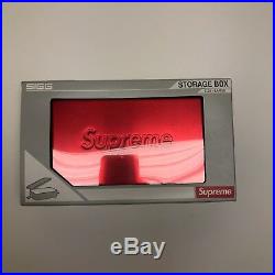 Supreme SIGG Red Metal Logo Accessories Storage Box Large SS18 NEW