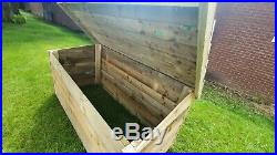 TRADITIONAL Wooden Outdoor Garden Storage Box Chest, Large Capacity with Lid