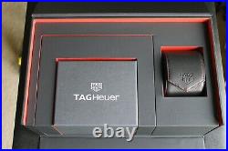 Tag Heuer Special Edition Watch Box Black Red Leather Large Travel Magnetic Case