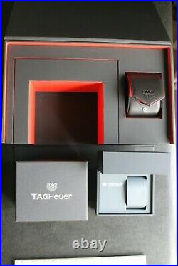 Tag Heuer Special Edition Watch Box Black Red Leather Large Travel Magnetic Case